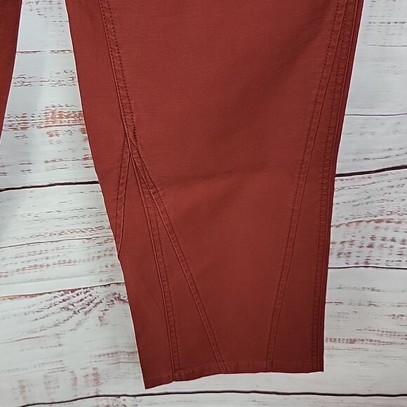 Free People Movement High Waist Cargo Garnet Red Voyage Utility Pants Size Small - Picture 8 of 16